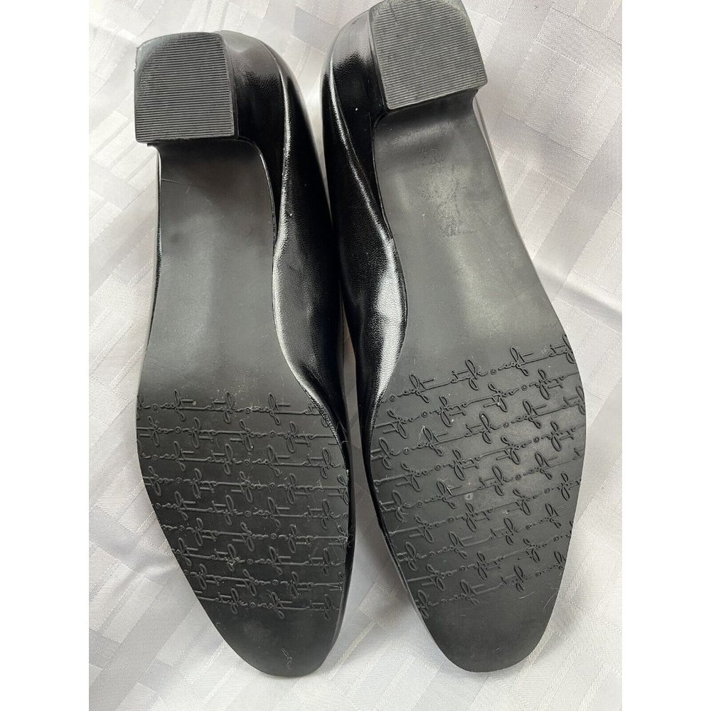 Soft Style Women's 10M Black Slip On Round Toe Faux Leather Low Heel Shoes - Picture 6 of 8